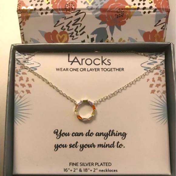 Nordstrom LARocks Jewelry - New Nordstrom 2 layering necklaces with gemstones. Includes magnetic gift box